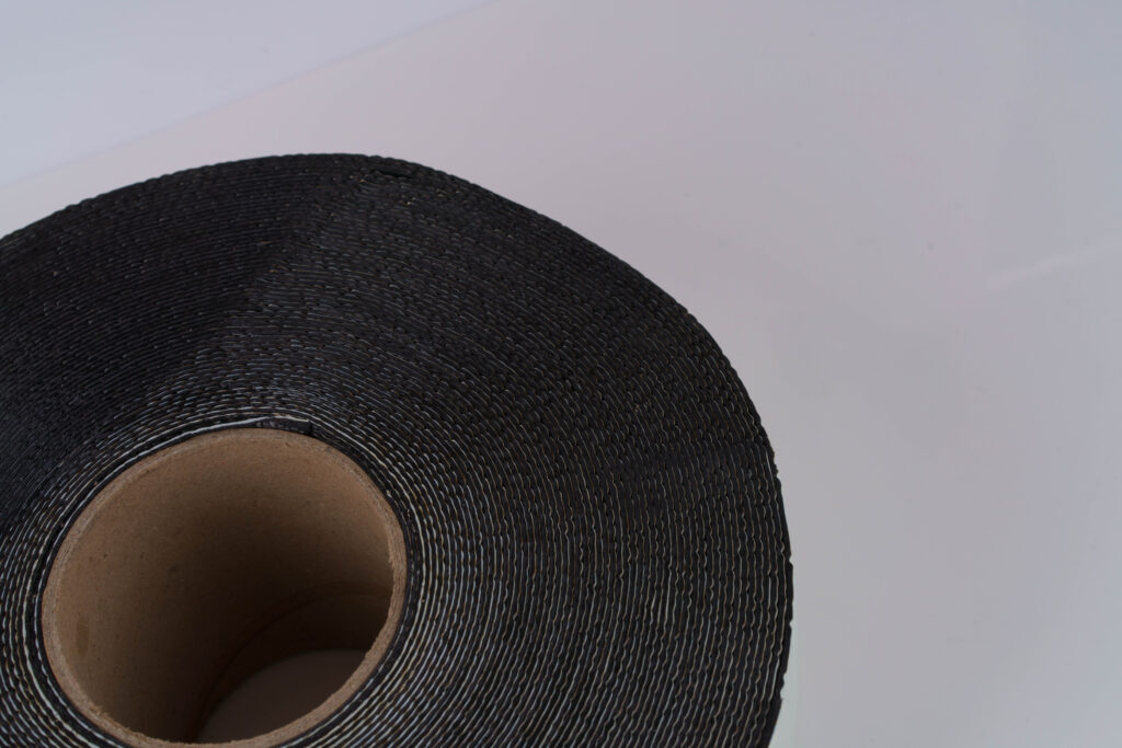 Close view of layers in CJSD polypropylene reinforced fiber tape